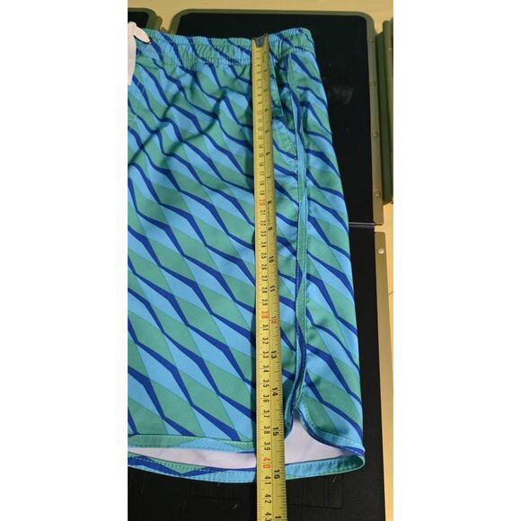 Fair Harbor Swim Trunks Boys XL Blue Geometric Board Shorts Drawstring Lined - Picture 8 of 9